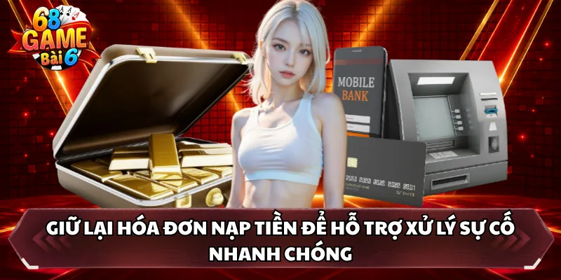 Giữ lại hóa đơn nạp tiền để hỗ trợ xử lý sự cố nhanh chóng